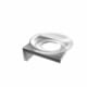 V1523 - Volkano Erupt Glass Soap Dish - Chrome