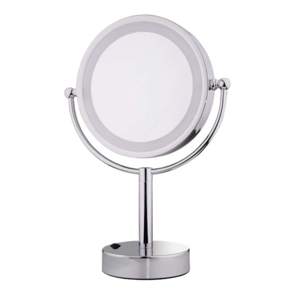 V9013 Volkano Free-Standing Lit Mirror with Zoom - Chrome