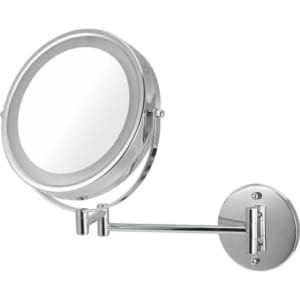 V9053 Volkano Wall-Mounted Lit Mirror with Zoom - Chrome