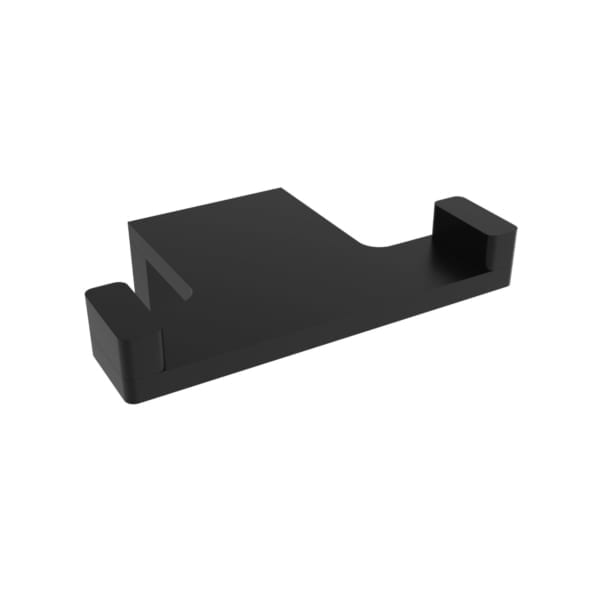 V61225 - Volkano Ash Double Towel Hook - Matte Black