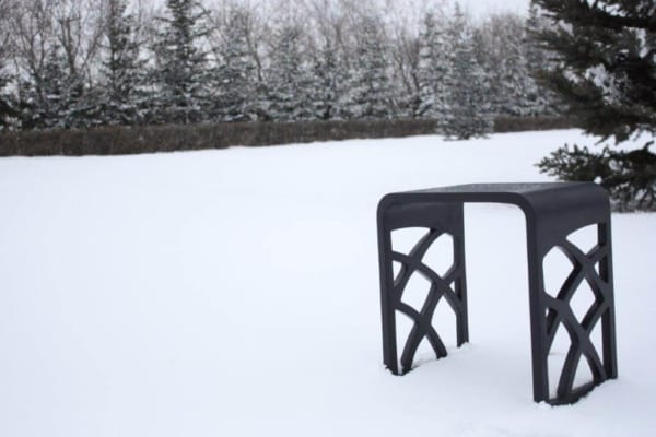 Shower Stool in snow