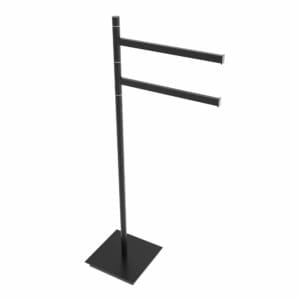 V91255 - Swivel square freestanding towel holder- matte black