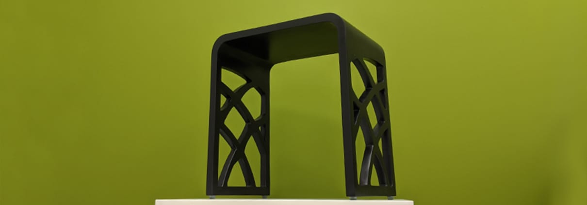 stool with cutouts